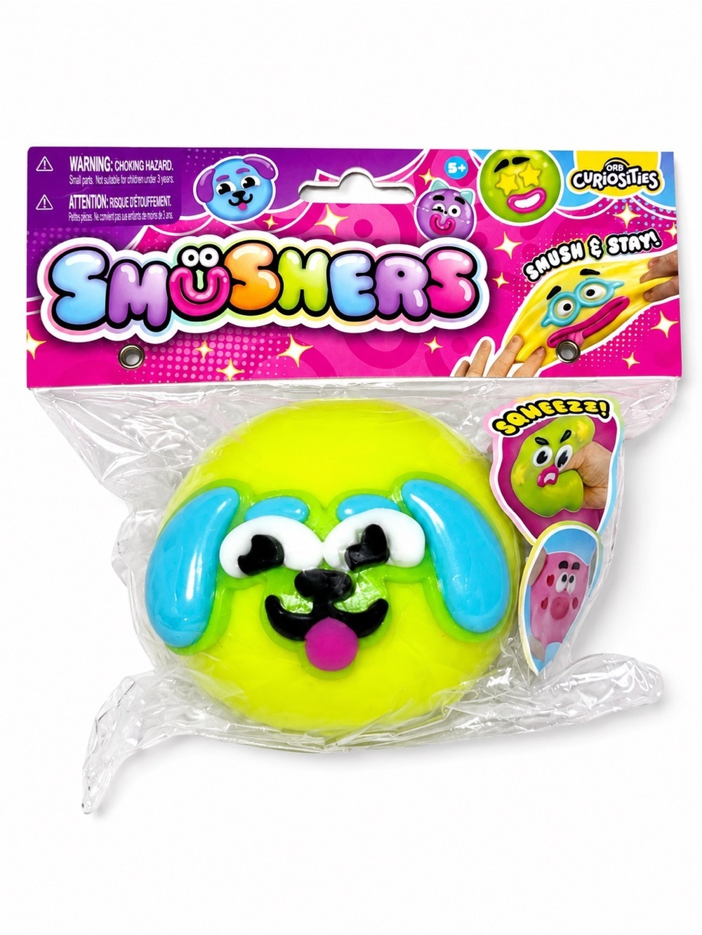 ORB Smooshers Viral Squishy Sensory Fidget Toy Neon Green Puppy NEW